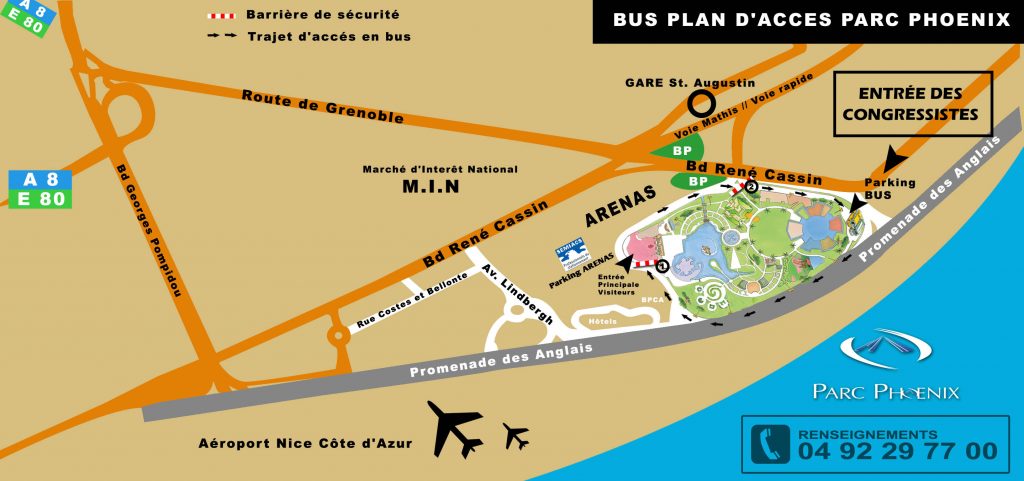 Plan d'accès au parc Phoenix